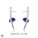 Pendientes plata DANIEL VIOR OVAS Amatista (Ag.925) 735302