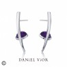 Pendientes plata DANIEL VIOR OVAS Amatista (Ag .925) 735302